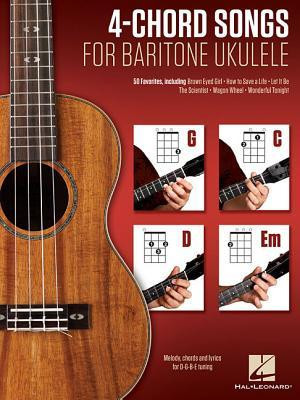 4-Chord Songs for Baritone Ukulele (G-C-D-Em): Melody, Chords and Lyrics for D-G-B-E Tuning foto