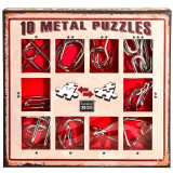 Set de 10 Puzzle-uri 3D - Metal - Red | Eureka