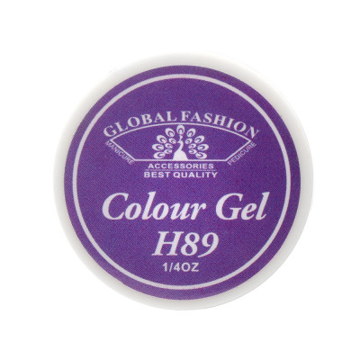 Gel color unghii, vopsea de arta, seria Noble Purple, Global Fashion, 5gr, H89 foto