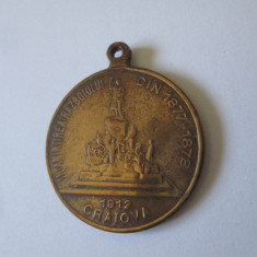 Medalia comemorativa Carol I:In amintirea razboiului 1877-1878,Craiova 1912