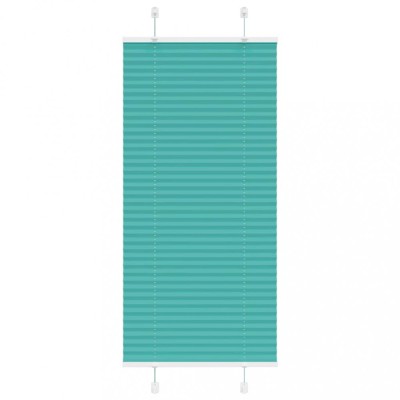 vidaXL Jaluzea plisată verde petrol 60x100 cm Lățime țesătură 59,4 cm foto