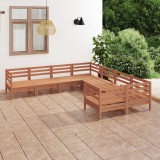 VidaXL Set mobilier de grădină, 8 piese, maro miere, lemn masiv de pin 3083247