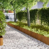 vidaXL Borduri pentru gazon 10 pcs Maro 100 x 0.5 x 30 cm 865979