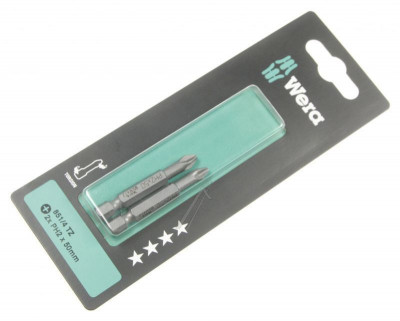 851/4 TZ SB PH2 PHILLIPS-RECESS-BITS AUF SB-KARTE851/4 TZ PH 2 X 50 MM SB 05134381001 WERA foto