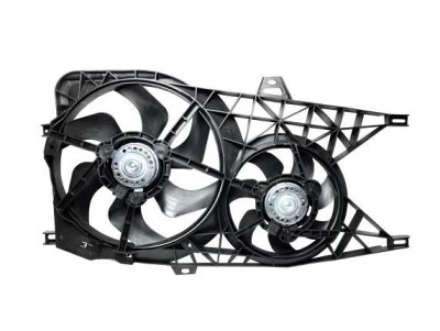 GMV radiator electroventilator Opel Vivaro, 2006-2014, motor 2.0 CDTI, 2.5 CDTI, diesel, 385/285 mm; (2 +2) pini, foto