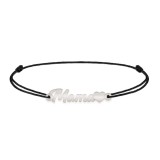 Mommy - Bratara personalizata snur cu inscriptia mama din argint 925