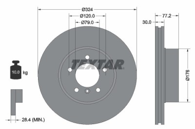 TEXTAR 92122605 PRO+ Disc frana foto