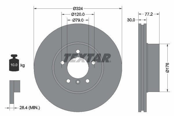 TEXTAR 92122605 PRO+ Disc frana