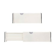 Organizator reglabil pentru sertar, plastic, alb, 27-44cm