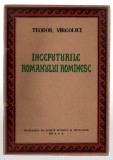 Inceputurile romanului rominesc - Teodor Virgolici, 1956