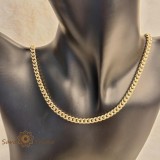 Lant unisex placat cu aur de 14k - 50 cm