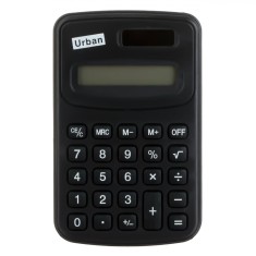 Calculator Urban, 8 Cifre, Panou Solar, Display LCD, Negru