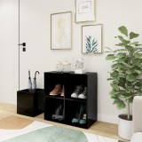 VidaXL Pantofar de hol, negru extralucios, 105x35,5x70 cm, PAL