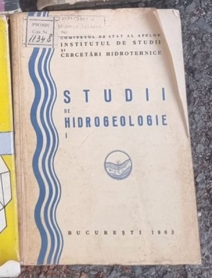 Studii de Hidrogeologie Vol V foto