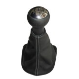 Nuca schimbator viteze, 5 viteze cu manson MARTI-NIK 15 pentru PEUGEOT 307 2001-2008, piele naturala, cu rama,