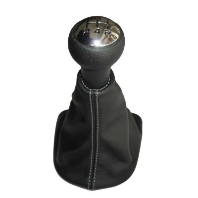 Nuca schimbator viteze, 5 viteze cu manson MARTI-NIK 15 pentru PEUGEOT 307 2001-2008, piele naturala, cu rama, foto