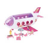 Set 2 papusi cu avion, plastic, accesorii incluse, 3 ani+, General