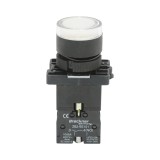 Buton indicator LED alb cu rezistenta integrata 1NO, 24V, LAY5 Breckner Germany