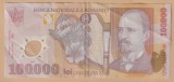 (3) BANCNOTA ROMANIA - 100.000 LEI 2001 (2002), POYMER, PORTRET NICOLAE GRIGORESCU