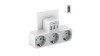 Priza Multipla Tessan TS-323-C, 3 Prize, 1 port USB-C, 2 Porturi USB, 240 V, Alb ,2500W 10A