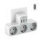 Priza Multipla Tessan TS-323-C, 3 Prize, 1 port USB-C, 2 Porturi USB, 240 V, Alb ,2500W 10A
