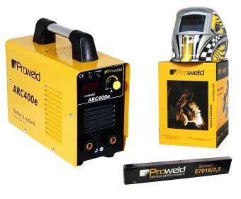 ProWeld ARC400e Invertor sudura + LYG-8507A masca sudura automata LCD + E7018 electrozi bazici 2.5mm, 1kg foto