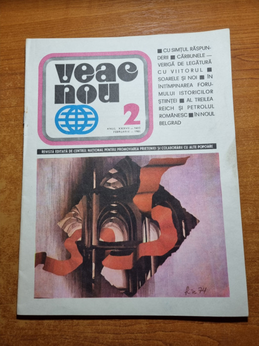 revista veac nou februarie 1981-articol valea prahovei,vehicule monoroata