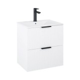 Set mobilier baie suspendat Roca Reef 60 cm, alb riflat