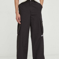 Karl Lagerfeld Jeans pantaloni bărbați, culoarea negru, stil cargo