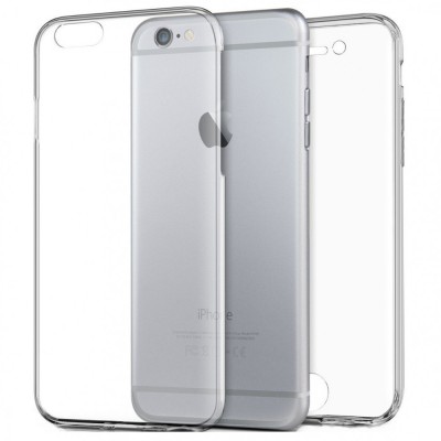 Husa Full TPU 360&amp;deg; (fata + spate) pentru iPhone 6 / 6S, Transparent foto