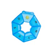 Organizator Medicamente Saptamanal Circular BP MEDICAL SANA EST, Dozator Pastile Zilnic, 7 Compartimente Translucide