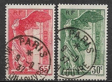 C2844 - Franta 1937 - Samothrace 2v.stampilate foto
