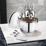 Set tacamuri premium cu suport argintiu