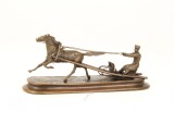 Barbat cu un cal - statueta din bronz UP-75, Animale