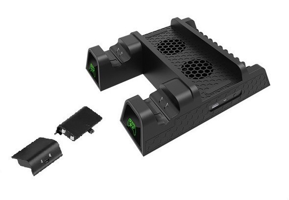 Stand Vertical Xbox One Fat / S / X - cooler, usb, acumulatori - 0689719697802
