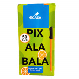 Cumpara ieftin Pix ECADA Ala Bala, 50 Buc/Set, Varf 1 mm, Mina Albastra, Corp din Plastic, Pixuri Plastic, Pixuri Scolari, Pixuri Scoala, Pixuri Scolare, Pix pentru