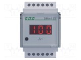 Ampermetru digital F&amp;F True RMS pentru montare pe șină DIN, afișaj LED, 0-1000A AC
