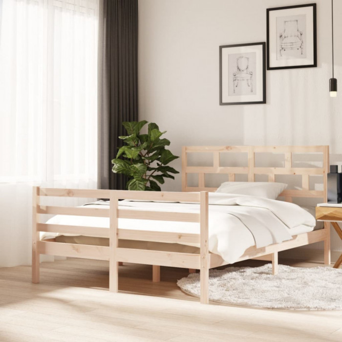 Cadru de pat, 140x200 cm, lemn masiv de pin GartenMobel Dekor