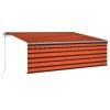 Copertina automata stor LED senzor vant portocaliu&amp;maro 4,5x3 m