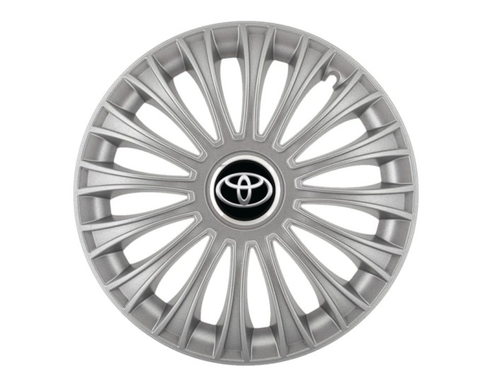 Set 4 capace roti Dino cromat R15, pentru gama auto Toyota