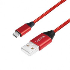 Cablu de date Logilink CU0152 USB 2.0 - Micro USB 1m Red foto