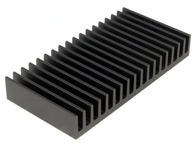 Radiator Negru cu Aripioare 50x100x15mm foto
