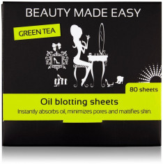 Foite matifiante, cu ceai verde, pentru ten, 80 buc, Beauty Made Easy foto