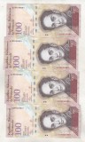 bnk bn Venezuela 4x100 bolivares 2013 serii consecutive , circulate