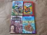 LOT 4 CARTI PENTRU COPII - CALATORIILE LUI GULLIVER + AVENTURILE LUI TOM SAWYER + LALEAUA NEAGRA + ROBINSON CRUSOE