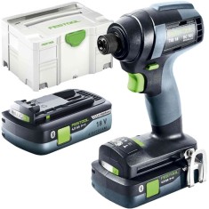 Festool TID 18 HPC 4.0 I-Plus - Masina de insurubat cu impact cu 2 acumulatori Li-Ion 18 V 4 Ah 180 Nm M8 valiza speciala