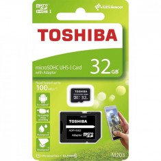 Card de memorie microSD UHS Toshiba, 32GB, clasa10, 100MB/s + Adaptor foto