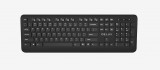 TASTATURA DELUX, wireless, 104 taste, multimedia 12 combinatii FN , USB, negru,