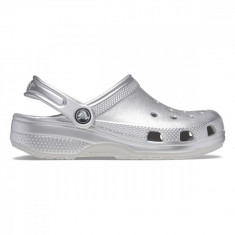 Saboti Crocs Classic Metallic Clog Kids Gri - Metallic Silver