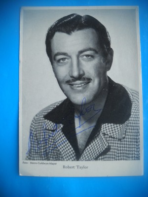 HOPCT 1423 ROBERT TAYLOR -SUA-ACTORI/ARTISTI-AUTOGRAF-CIRCULATA foto